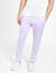 Lilac Mid Rise Slim Fit Trousers_404903+2