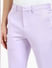 Lilac Mid Rise Slim Fit Trousers_404903+5