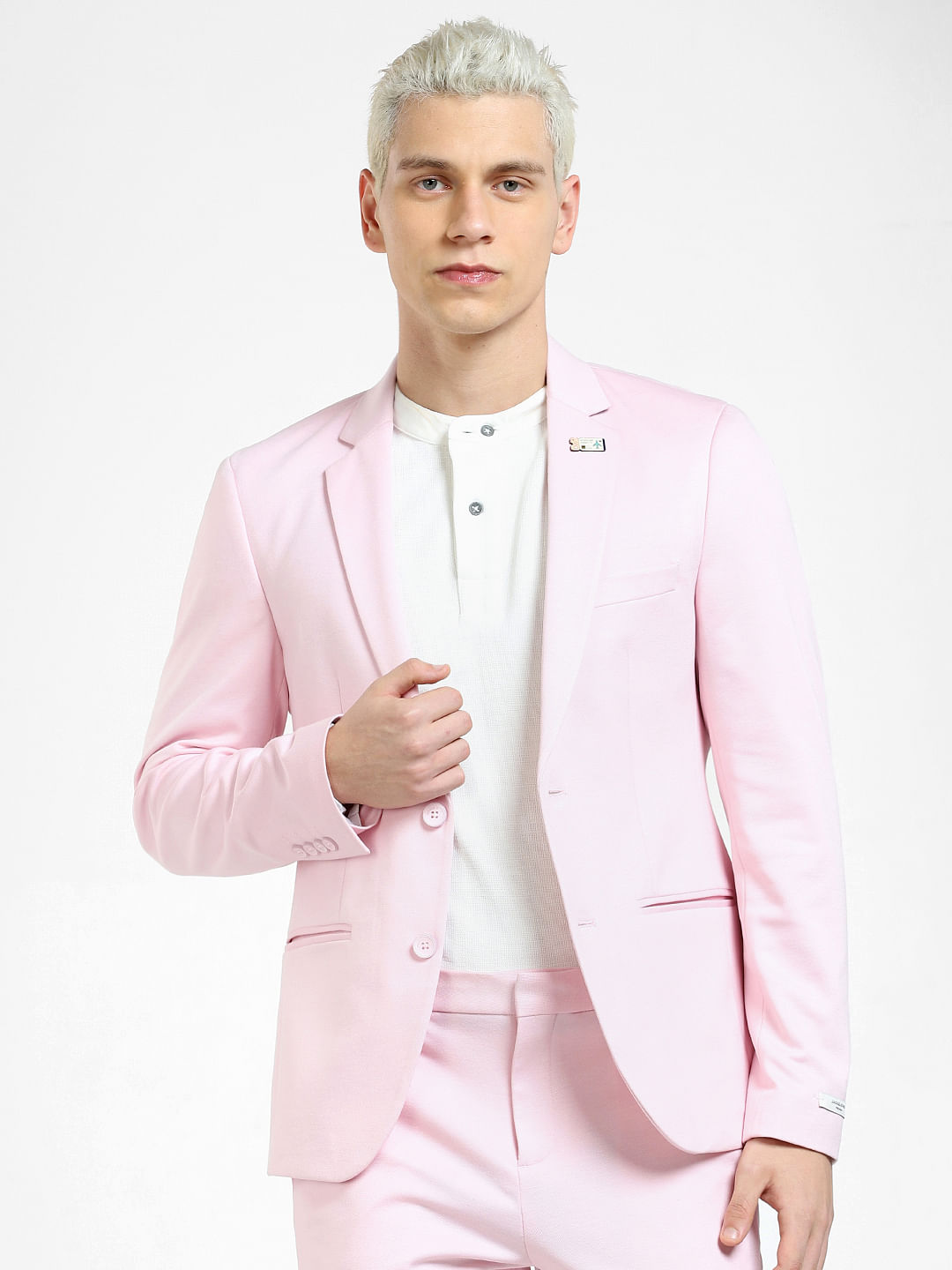 Pink cheap blazer men