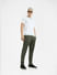 Green Mid Rise Slim Fit Trousers_404907+1
