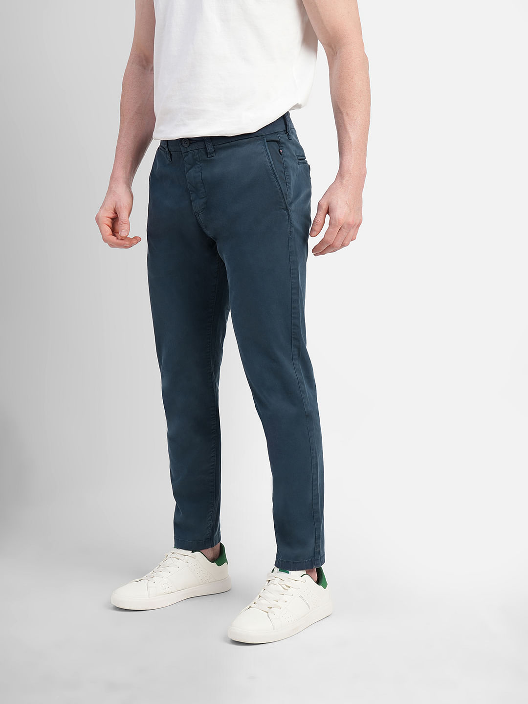 Buy HUNGSON Mens Chinos Slim Fit Stretch FlatFront Skinny Dress Pants  Light Grey 30 at Amazonin