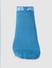 Blue Logo Print Ankle Length Socks_404851+4