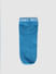 Blue Logo Print Ankle Length Socks_404851+6