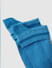 Blue Logo Print Ankle Length Socks_404851+7