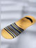 Yellow Striped No-Show Socks_404855+1
