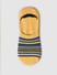 Yellow Striped No-Show Socks_404855+3