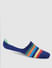 Pack Of 2 Striped No Show Socks - Blue_404863+3