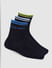 Pack Of 3 Blue Terry Mid Length Socks