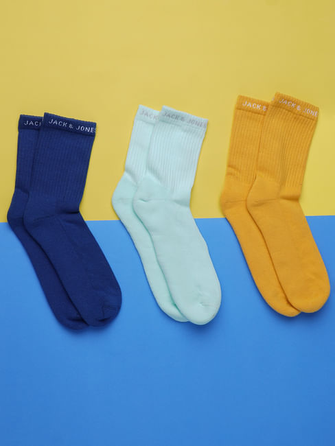 Pack Of 3 Terry Mid Length Socks 