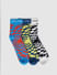 Pack Of 3 Printed Terry Mid Length Socks_404878+7