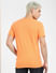 Orange Zip Pocket Crew Neck T-shirt_404910+4