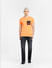 Orange Zip Pocket Crew Neck T-shirt_404910+6