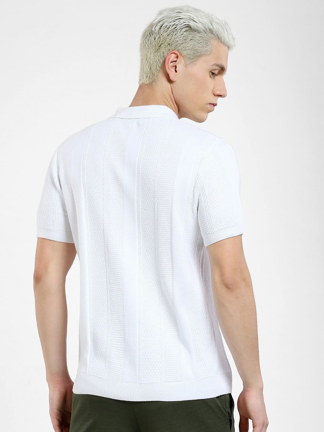 Polo white v neck t clearance shirts