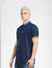 Dark Blue Short Sleeves Shirt_404913+3