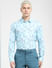 Light Blue Printed Full Sleeves Shirt_404929+2