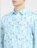 Light Blue Printed Full Sleeves Shirt_404929+5