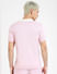 Pink Striped Knit Polo T-shirt_404930+4