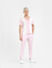Pink Striped Knit Polo T-shirt_404930+6