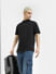 Black High Neck Boxy Fit T-shirt_404936+1