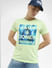Green Logo Print Crew Neck T-shirt_404942+1