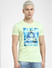 Green Logo Print Crew Neck T-shirt_404942+2