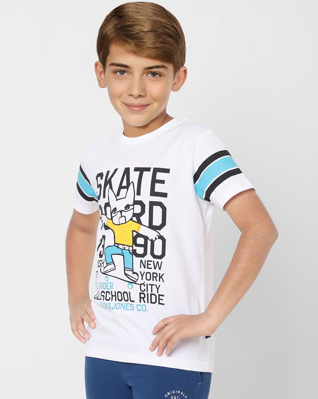 Buy White Graphic Print Crew Neck T-shirt for Boys Online at Jack&Jones ...