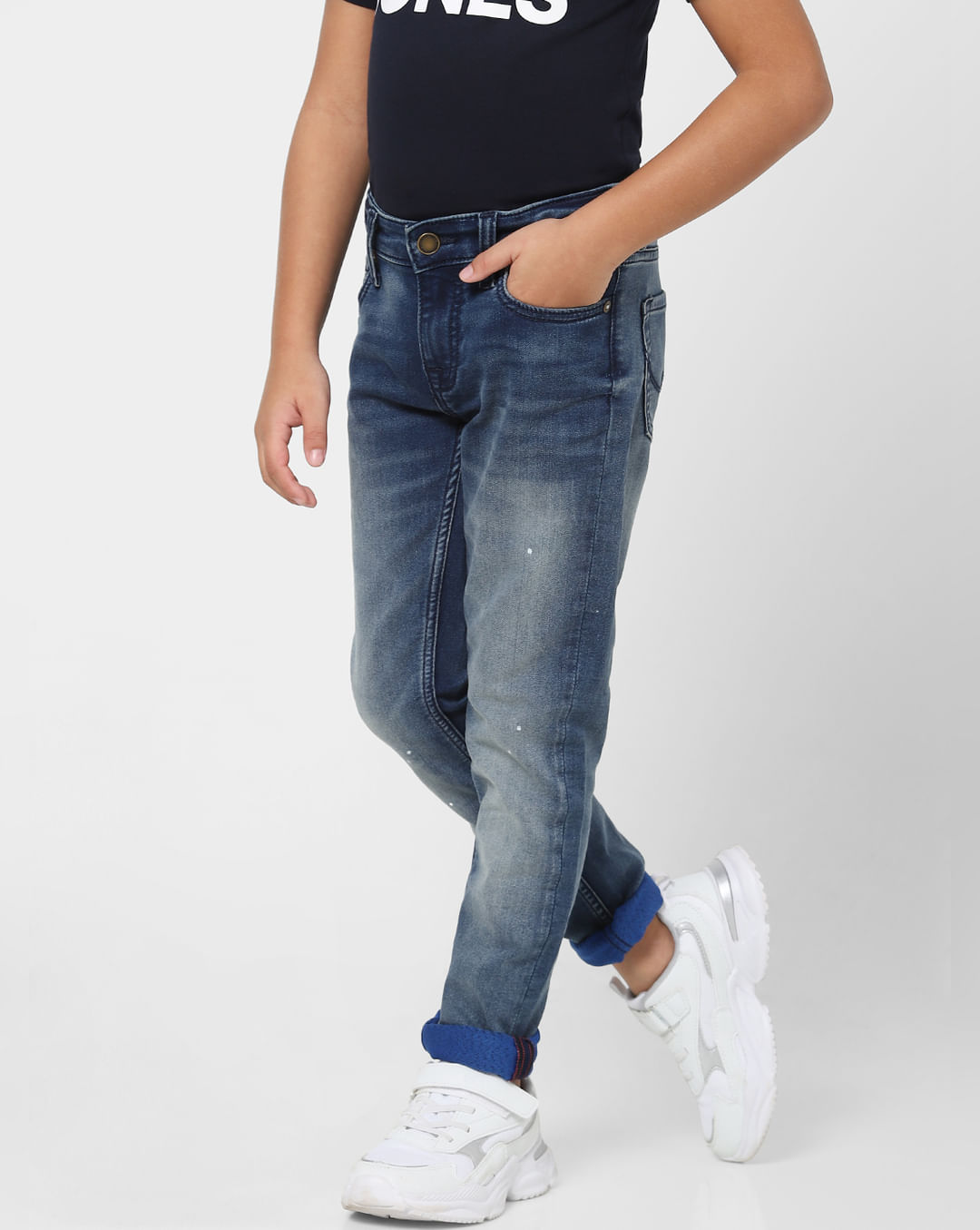Buy Blue Mid Rise Glenn Slim Fit Jeans for Boys Online at Jack&Jones ...