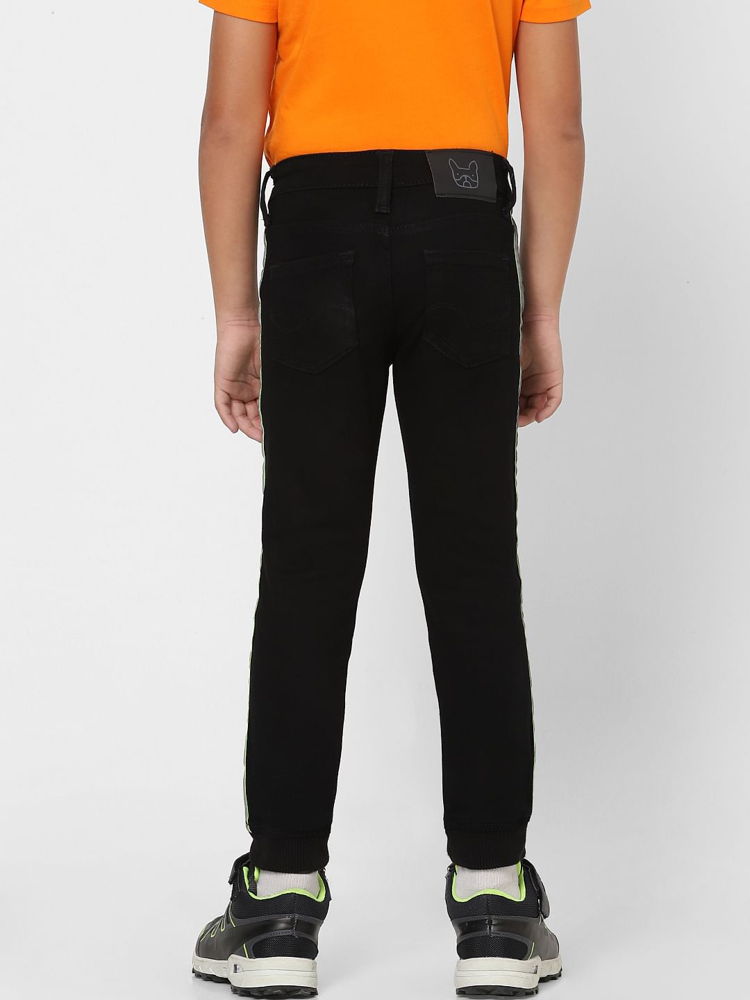 Boys black slim online joggers