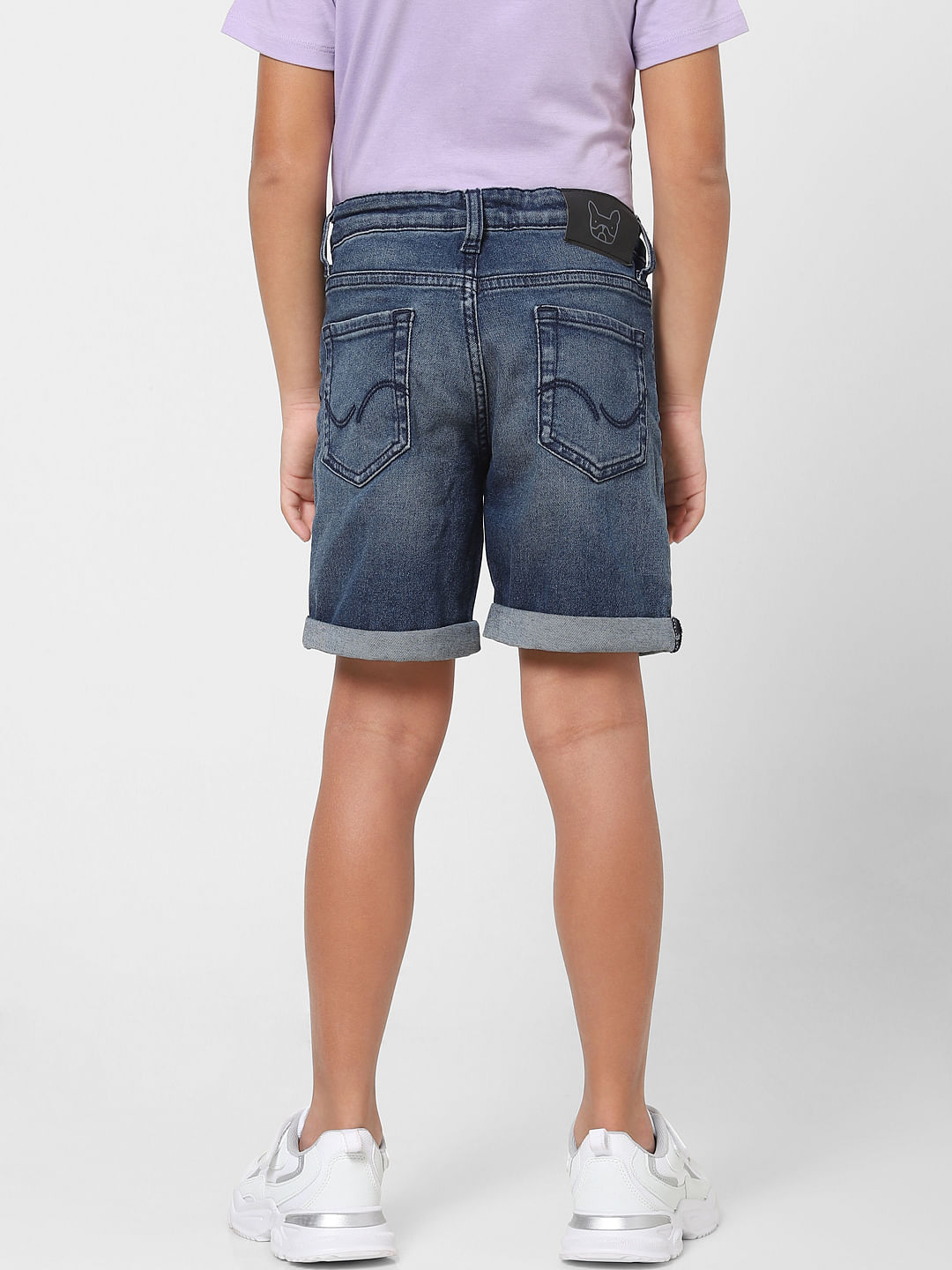 Buy U.S. Polo Assn. Kids Boys Blue Slim Fit Distressed Denim Shorts -  NNNOW.com