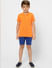 Boys Orange Polo Neck T-shirt