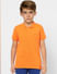 Boys Orange Polo Neck T-shirt_396096+2