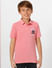 Boys Pink Polo Neck T-shirt_396104+2