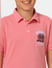 Boys Pink Polo Neck T-shirt_396104+5
