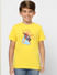 Boys X Marvel Yellow Spider Man Crew Neck T-shirt_396123+2