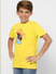 Boys X Marvel Yellow Spider Man Crew Neck T-shirt_396123+3