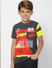 Boys X Marvel Black Iron Man Crew Neck T-shirt_396126+2