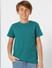 Boys Teal Crew Neck T-shirt_396133+2