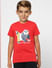 Boys X Kung Fu Panda Red Graphic Print T-shirt_394163+2