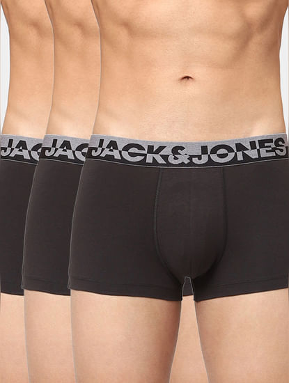 JACK&JONES Pack Of 3 Black Trunks