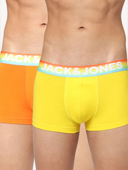 JACK&JONES Pack Of 2 Yellow & Orange Trunks