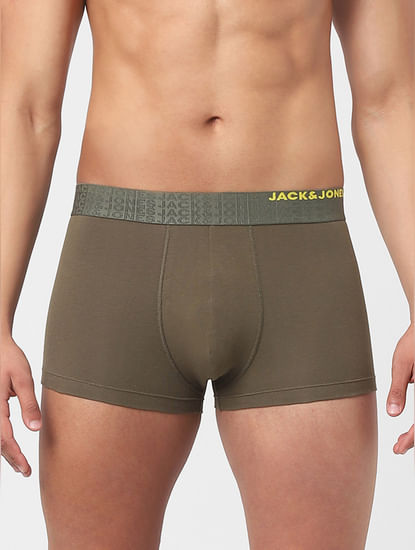 Green & Maroon Solid Trunks - Pack of 2