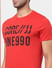 Red Graphic Crew Neck T-shirt_394250+5
