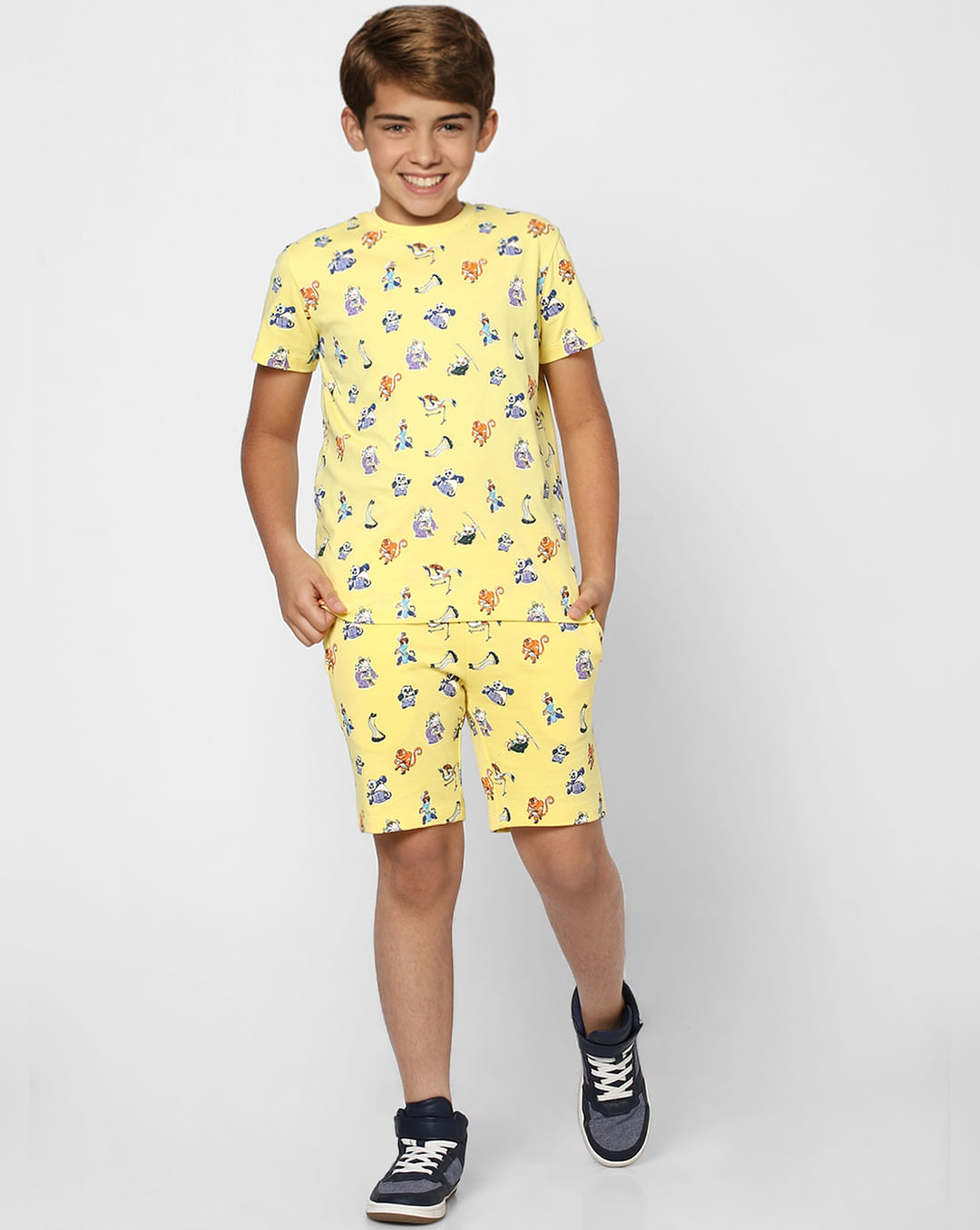 Buy X Kung Fu Panda Yellow Printed Co-ord Shorts for Boys Online at  Jack&Jones Junior