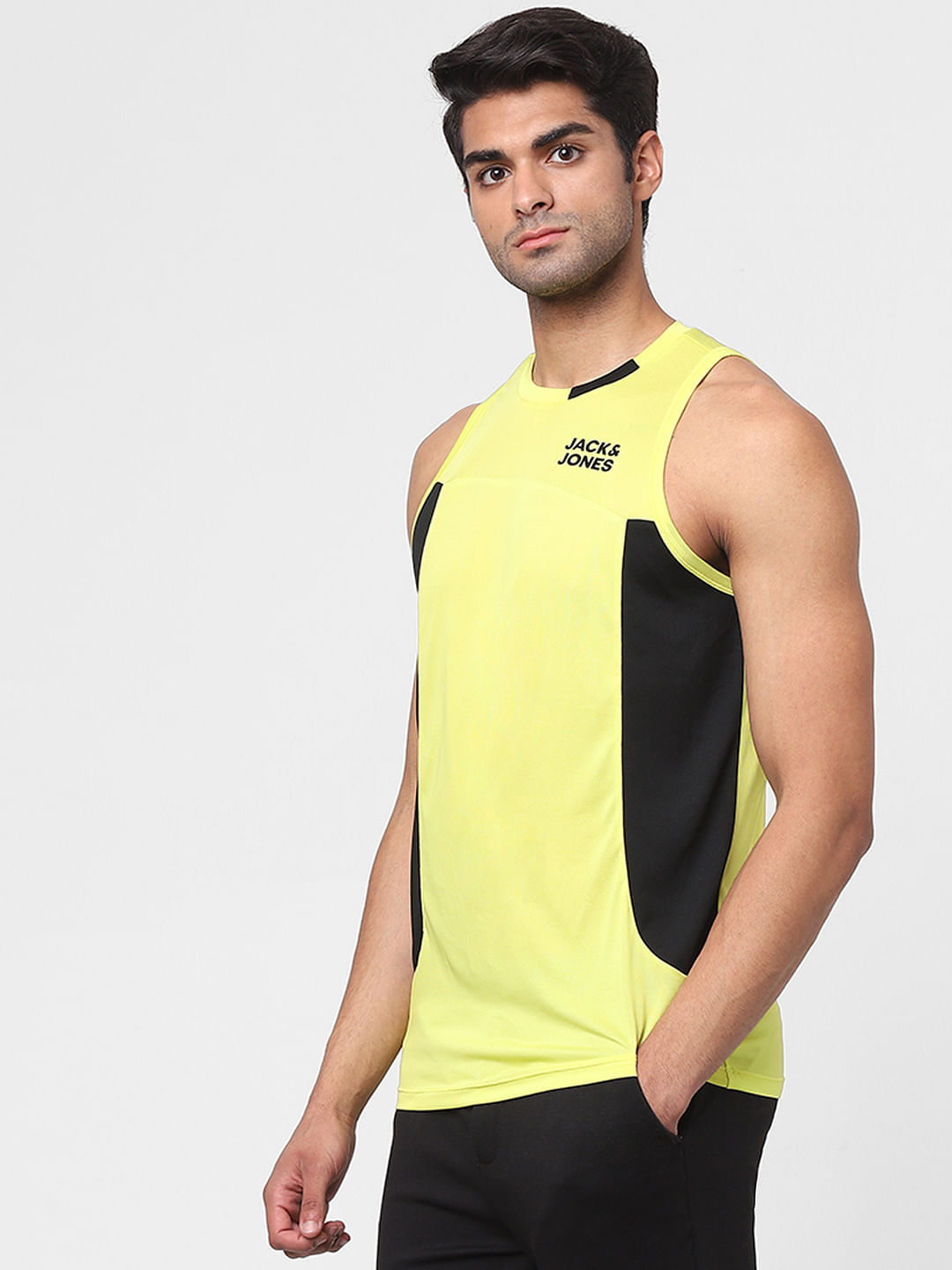 Yellow gym hot sale top