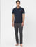 Dark Blue Polo Neck T-shirt_394280+1