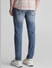 Blue Low Rise Washed Ben Skinny Jeans_409073+3