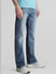 Blue High Rise Washed Bootcut Jeans_409074+2