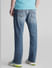 Blue High Rise Washed Bootcut Jeans_409074+3