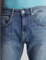 Blue High Rise Washed Bootcut Jeans_409074+4