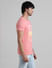 Pink Logo Text Crew Beck T-shirt_409077+3